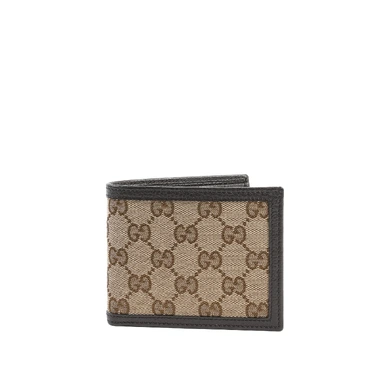 Gucci Monogram fabric and leather wallet 260987 KY9LN 9903